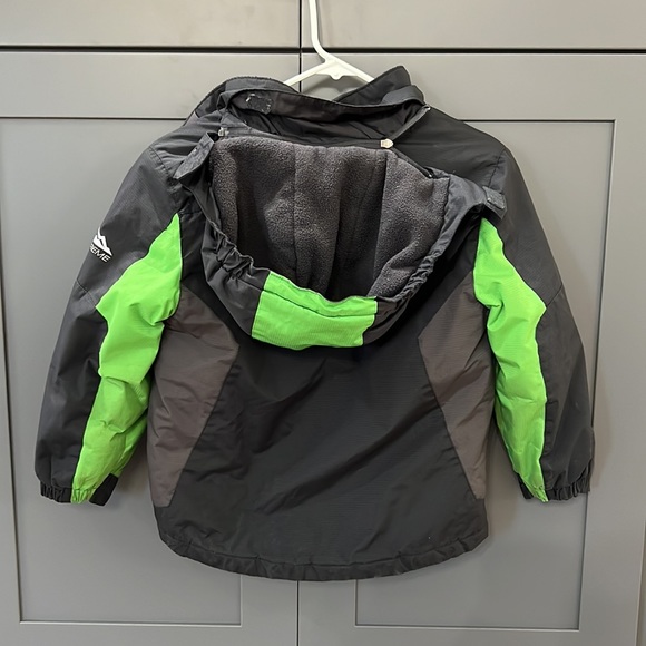 Great Play Jacket{Free Coubtry}Boys Sz XS(5/6) Charcoal Gray/Green Winter Jacket - Picture 10 of 12